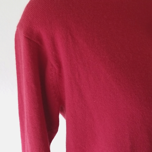 Vintage Anne Klein 100%Cashmere Polo/Long Slvs/Red/Med.Ships Dec 16th earliest - Picture 3 of 6